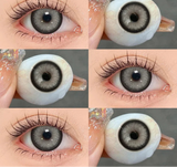 1Pair 0~-8.00 Myopia Lenses Brown Color Contact Lenses with Prescription Gray Beautiful Pupil Contact Lens with Degree
