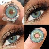 1Pair Colorful Contact Lenses Fashion Beautiful Colorcon Eyes Lenses Cosmetics Gray Lens Brown Contacts Lens Eye Yearly