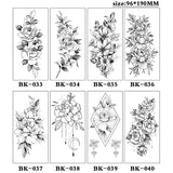 Tattoos Sticker Waterproof Temporary Sketch Flower Simple Flower Sternum Stick Temporary Tattoo Stick Women