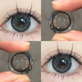 1Pair Natural Contact Lenses Soft Moisturizing Brown Lenses Prescription Myopia Degree -0.00to-8.00 Beautiful Pupil