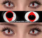 1 Pair Cosplay Crazy White Contact Lenses Colored Contact Lenses Anime Makeup Black Eye Lenses Yearly Halloween Lenses