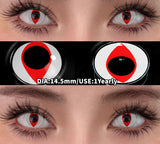 2Pcs Cosplay Colored Contact Lenses Crazy Red Eye Lenses Anime Purple Eyes Contacts Halloween Lenses for Beauty Makeup