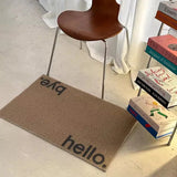 Nordic PVC Letters Welcome Doormat Cuttable House Entrance Mat Rug Carpet Anti Dust Floor Tidy Pad Outdoor Home Decor