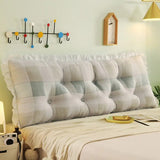 Removable Washable Waist Protection Cushion Washed Cotton Headboard Soft Bag Pillow Bed Sofa Tatami Mat Suitable for All Seasons