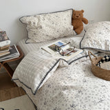Pure Cotton Double Layered Lace Four Piece Bedding Set Cute South France Secret Garden Cartoon Design Bed eet Cover Duvet C...