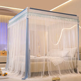 New Palace Princess Mosquito Net with Bracket 3 Doors Lace Canopy Bedroom Decoration