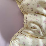 INS Girls Cherry Soft Bedding Set Washed Cotton Bed Sheet Queen King Size Duvet Set Flower Comforter Set Pillowcase Bed Linens