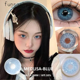 1pair Colorful Contact Lenses Brown Lenses Fashion Makeup Pupil Eyes Lens Cosplay Cosmetic Lens Yearly Use Eye Contact