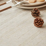 Cotton Linen Striped Tassel Tablecloth Household Rectangular Dust-Proof Tablecloth Suitable For Kitchen Dinning Tabletop Decor