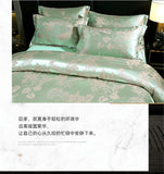 Luxury Satin Jacquard Duvet Cover Set Nordic Double Bed Quilt Cover Bedding Set Adlut Pillowcases Sheet Queen King Home Textiles