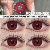 1 Pair Cosplay Demon Contact Lenses for Eyes Anime Lenses for Halloween Colorcon y2k Eye Contacts Cosmetic Red Softlens