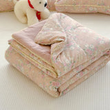 A-Class Summer Quilt Double Layer Non-Cotton Soft Air Conditioning Cooling Quilt Student Dormi Single Double Person Thin Quilt