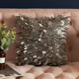 Solid Color 3D Leaf Body Pillow Soft Sofa Pillow for Home Living Room, Hotel, Car Back Satin Home Accessories for Bedrooms