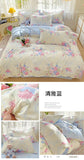 100% Cotton Skin-friendly Four Piece Set Soft Duvet Cover Set Single Couple Flower Printed Comforter Bedding Set for Adults Kids