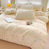 Summer Bedding Set  Ins Twin Queen Duvet Cover Flat Sheet Pillowcase No Filler Girl Boys Hotel Home Bed Linens