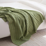 American Fashion Knitted Blanket Solid Color Grid Home Decoration Simple Sofa Cover Soft Throw Blanket And Bedspread Warm Shawl