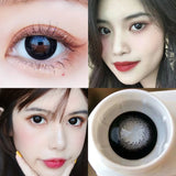 2pcs/Pair Contact Lenses Fast Shipping Big Black Lenses for Eyes Beauty Pupils Comestic Eye Color Lens 14.5mm/14.2mm