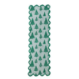 Gift Maple Leaf Christmas Tree Table Runner Lace Long Christmas Table Flag Flower Decorative Cloth Xmas Tablecloth Festival