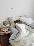 Pure Cotton Double Layered Lace Four Piece Bedding Set Cute South France Secret Garden Cartoon Design Bed eet Cover Duvet C...