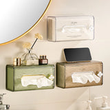 Punch-Free Creative Tissue Box Wall-Mounted Paper Towel Napkin Storage Box Household Kitchen Bathroom Paper Organizer