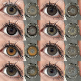 Cosmetics Color Contact Lenses 1pair Brown Color Lens Fashion Lenses Korean Lenses Grow Eye Big Eye Lens Gray Contacts
