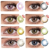 1 Pair Brown Natural Eye Color Lens Blue Color Contact Lenses for Eyes Aesthetic Lenses Purple Eye Contacts