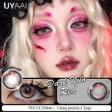 1 Pair Colored Contact Lenses Red Halloween Crazy Eye Lenses Blue Contact Lenses For Role Play Party Yearly