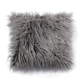 45cm Faux Sheep Fur Cushion Cover Washable Soft Square Pillowcase Furry Plain Fluffy Faux Fur