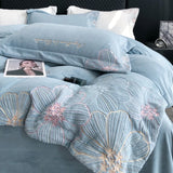 4Pcs Light Luxury Style High-End Milk Velvet Grade A Thickened Coral Fleece Bedding Set Duvet Cover 200x230 220x240 Winter