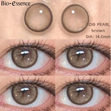 Bio-essence Colorcon 1 Pair Korean Lenses Colored Contact Lenses with Degree Myopia Lenses Brown Lenses Natural Eye Lenses