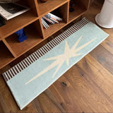 Green Runner Rug Creative Plaid Love Print Bedroom Fluffy Bedside Carpet Fashion Trend Ins Decorative Coffee Table Mats 러그 Ковер