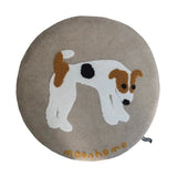 Round Seat Cushion Soft Cartoon Dog Stripe Plush Floor Chair Sofa Pad Support Home Office Autumn Winter Warm Decor 40x40cm