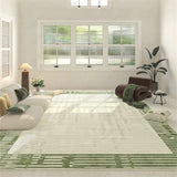 French Green Living Room Decoration Carpet Small Fresh Home Lounge Bay Window Non-slip Rug Luxury Balcony Bathroom Kitchen Rugs