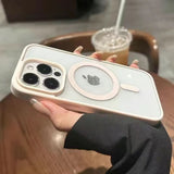 Transparent Matte Acrylic Case for iPhone 17 16 15 14 13 12 Pro Max Plus 11 Hard Shockproof Magnetic Wireless Charge For Magsafe