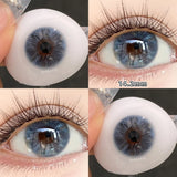 2PCS/Pair Olive Green/Light Blue/Light Brown Korean Style Natural Hazel Colored Contact Lenses With Prescription Women