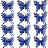 Blue Artificial Flowers Christmas Tree Decoration Glitter Star Light Berries Snowflakes Bow for Home Decor New Year Ornaments