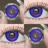 1pair Blue Green Red Color Contact Lenses 6months Halloween Crazy Circle Lens 14.5mm