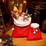 Christmas Velvet Santa Bags 20 x 28 Inch Large Santa Gift Sack with Drawstring Christmas Gift Presents Bags for Xmas Present Toy