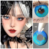 Eye Eyes Color Contacts Colored Contact Lenses Lens Small Pupil Enlarging Cosplay Blue Soft 2Pcs 1 Year Use