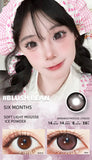 2pcs Half-Year Colored Contacts  Lenses for Daily Wear Cosplay Brown Grey Blue
