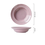 Nordic Style Ceramic Disc High-end Solid Versatile Dining Plate Household Pasta Serving Plates Minimalist Western Tableware