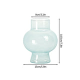 Nordic Glass Flower Bottle Ins Decorative Green Vases Hydroponic Pot Flowers Vase Desk Home Ornament