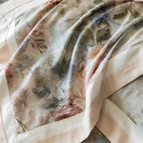Premium 1000TC Egyptian Cotton Flowers Prints Oil Painting Style Bedding Set Duvet Cover Flat/Fitted Bed Sheet Pillowcases 4Pcs