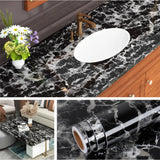 Marble Kitchen Oil-Proof Film Stove Waterproof Moisture-Proof Self-Adhesive Wallpaper Countertop Cabinet Renovation Tile Sticker