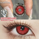 2pcs/pair crazy Halloween Colored Contact Lenses for Makeup Eyes Big Pupils Red Contact Lenses red series cosplay Lens