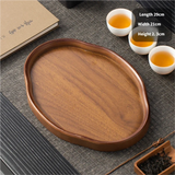 Decorative Serving Tray for Coffee Table and Home Decor Fruit Platter Round Wood Tray Serving Ware Food Dish Serving Platters