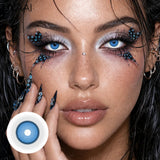 2pc Halloween Cosplay Colored Contact Lenses Red Eye Lens Blue Color Pupils Anime Green Role Play Lenses Cos Party Makeup