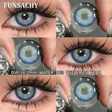 2pcs Black Series Color Contact Lenses Natural Gray Eye Lens Beautiful Pupils Yearly Fashion Brown Softlens Cosmetics