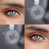 1 Pair Natural Brown Colored Contact Lenses 6-Months Disposable 14.5mm Soft Eye Enlarging Lenses Black Color Contacts