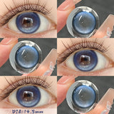 2PCS Half Yearly Premium Quality Contact Lenses Doggy Eyes Color Contacts Natural Brown 14.5mm Sandwich Technology